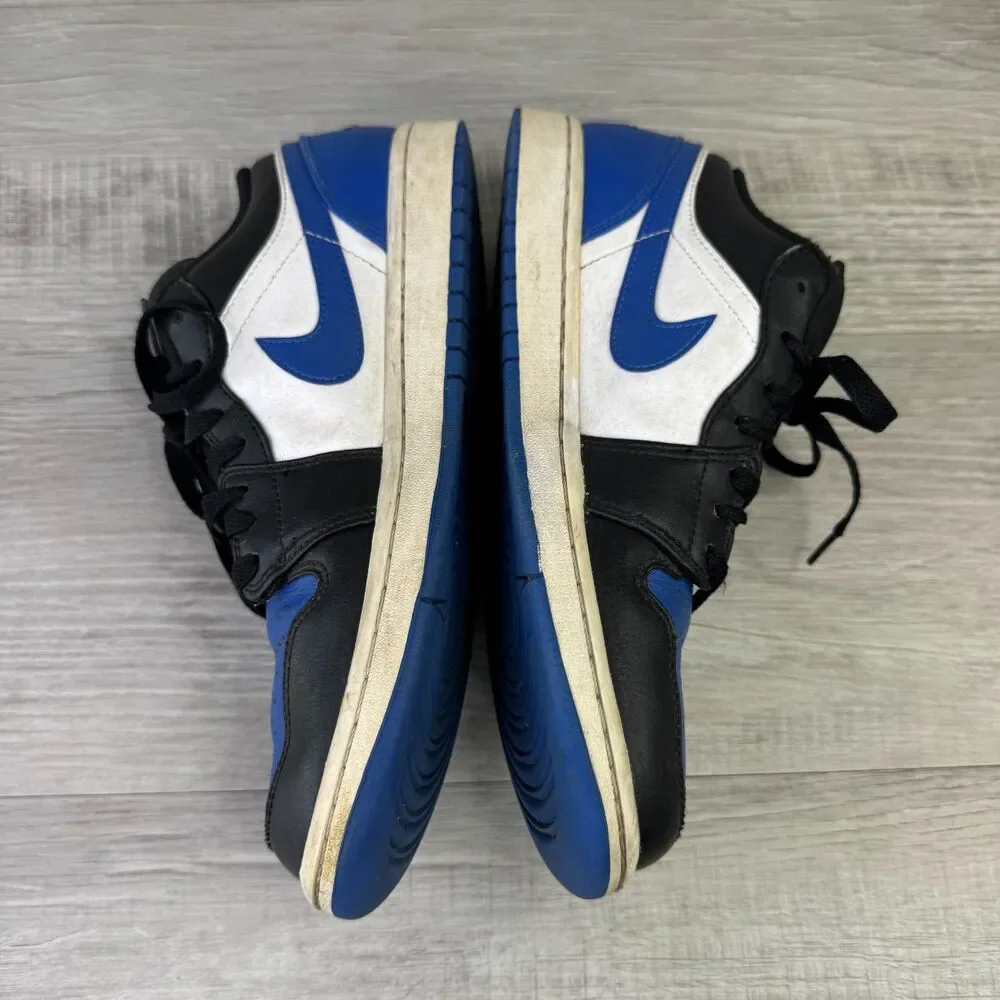 Nike Air Jordan 1 Low Alternate Royal Toe 553558-140 Men 8.5 Shoes White Sneaker